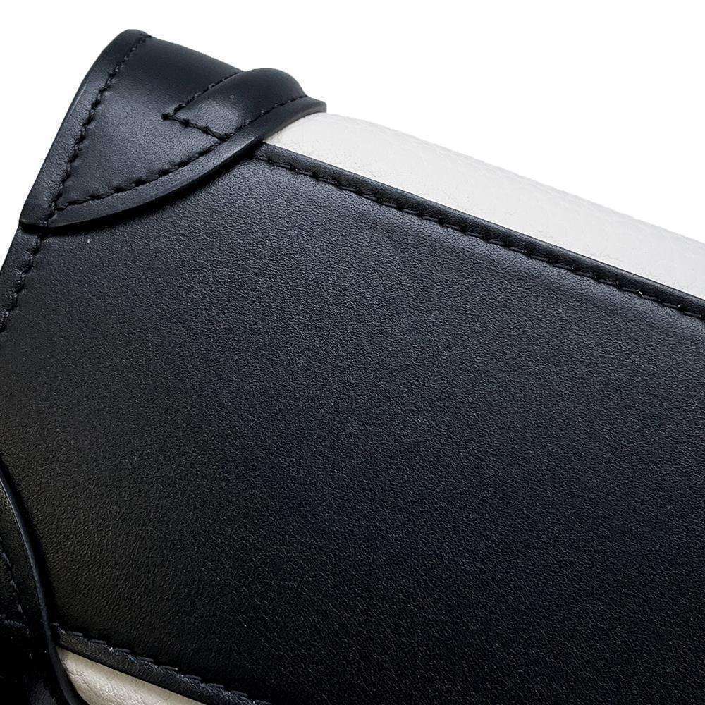Celine handbag Luggage Shopper leather suede shoulder bag black white - Picture 12 of 12